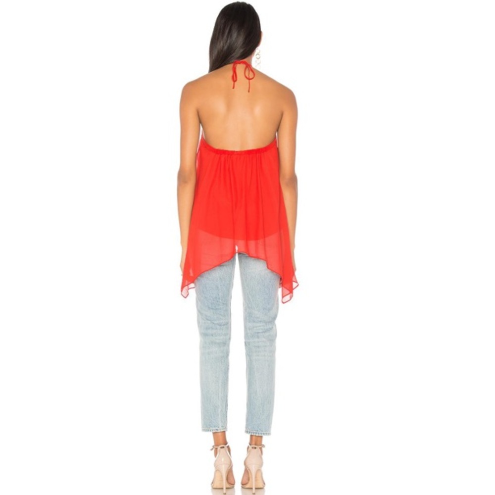 NWT Alice + Olivia Tish Tie-Neck Handkerchief Top - Picture 2 of 8